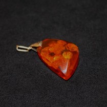 Vintage amber pendant with 875 silver mount